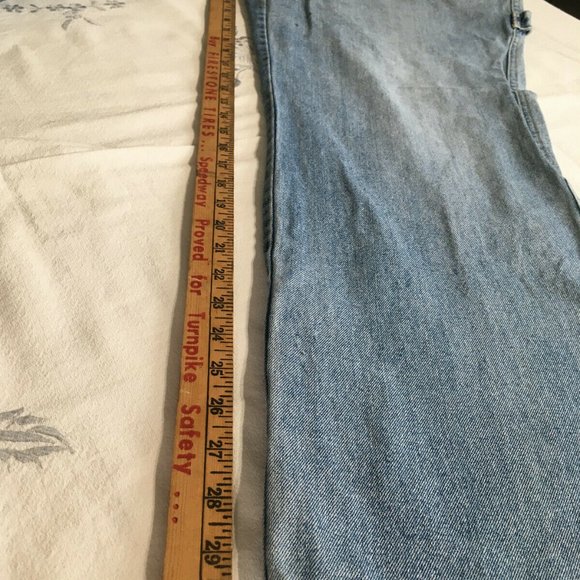 #59 Reliq Industries Denim Blue Wash Jeans Straight Hem High Rise Men's Size 36 - Picture 7 of 11